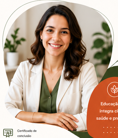 Profissional sorrindo em ambiente de atendimento
